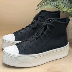 Converse CTAS Modern Lift High Black Suede Women's Size 7 Platform Shoes